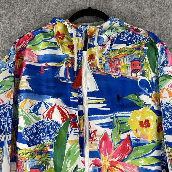 Polo Ralph Lauren Riviera Windbreaker Jacket Mens Large Packable Colorful Resort - Picture 2 of 16